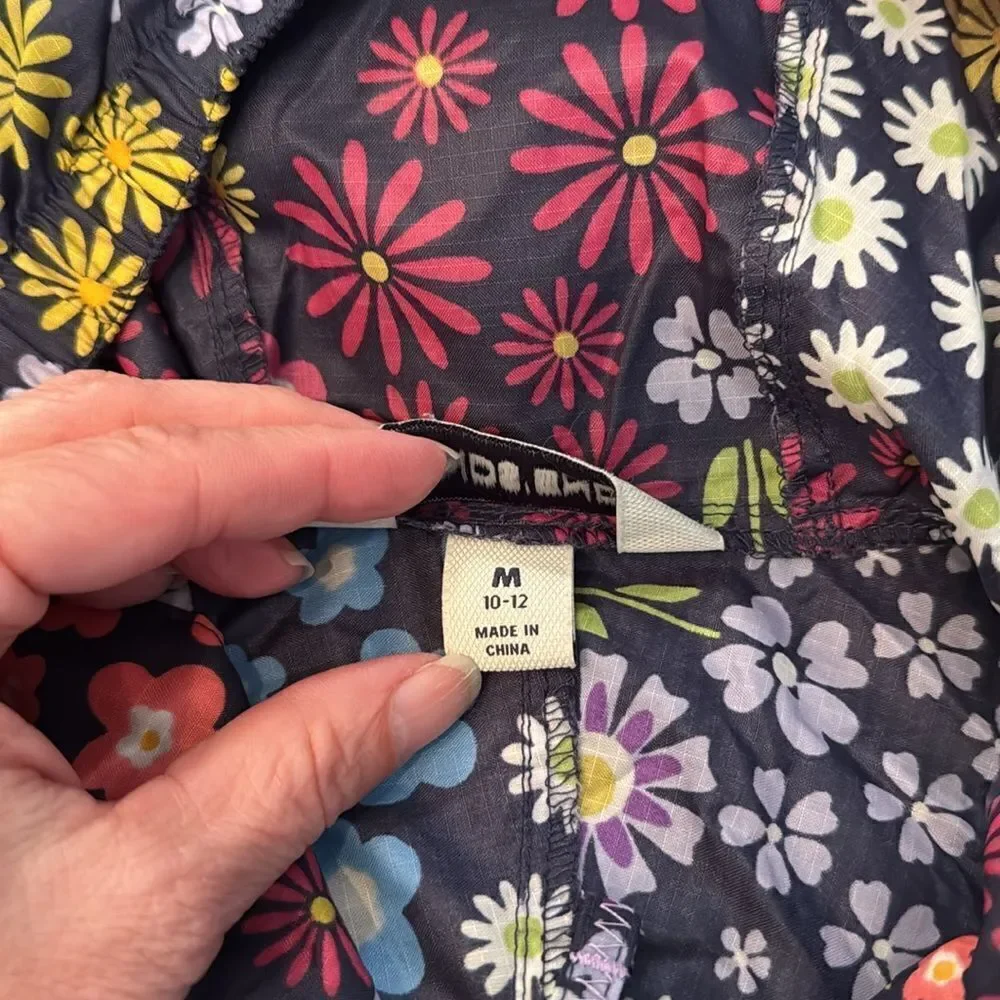 LANDS' END Floral Windbreaker Jacket
